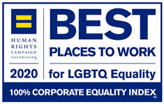 Human Rights Campaign 2019 Best Places to work for LGBTQ equality 100% corporate quality index